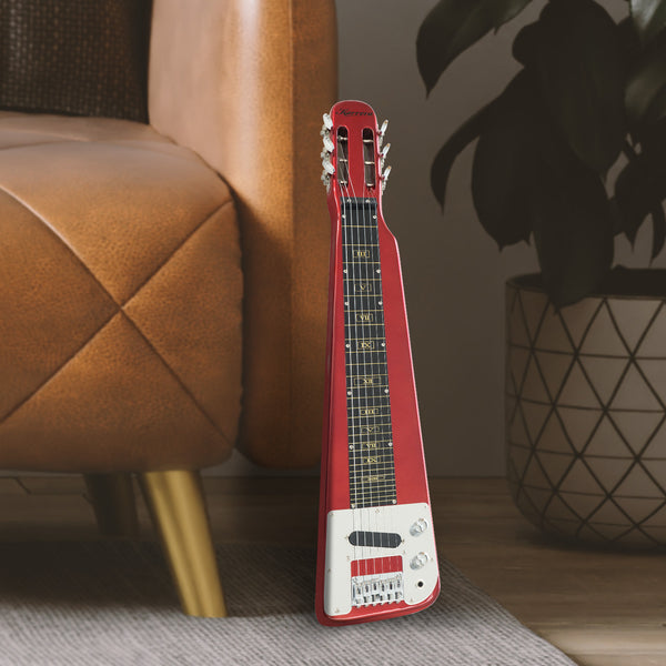 Karrera 6-String Steel Lap Guitar - Metallic Red Karrera
