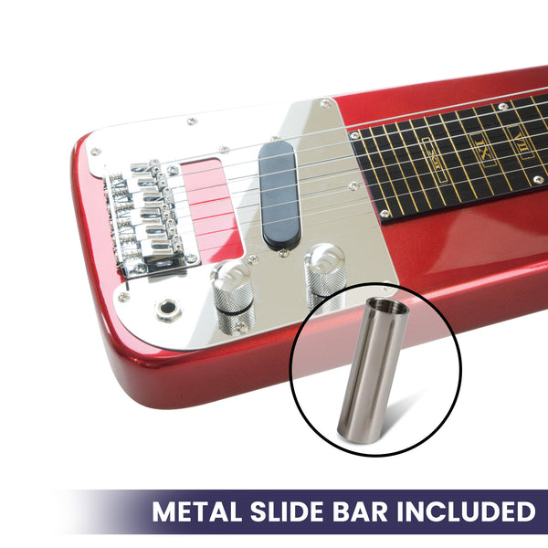 Karrera 6-String Steel Lap Guitar - Metallic Red Karrera