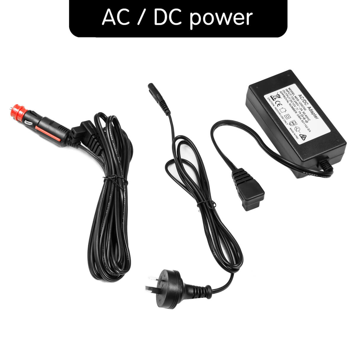 Kolner 40l Fridge Freezer Cooler 12/24/240v Camping Portable Esky Refrigerator With Trolley - Black Does not apply