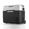 Kolner 50l Fridge Freezer Cooler 12/24/240v Camping Portable Refrigerator With Trolley - Black
