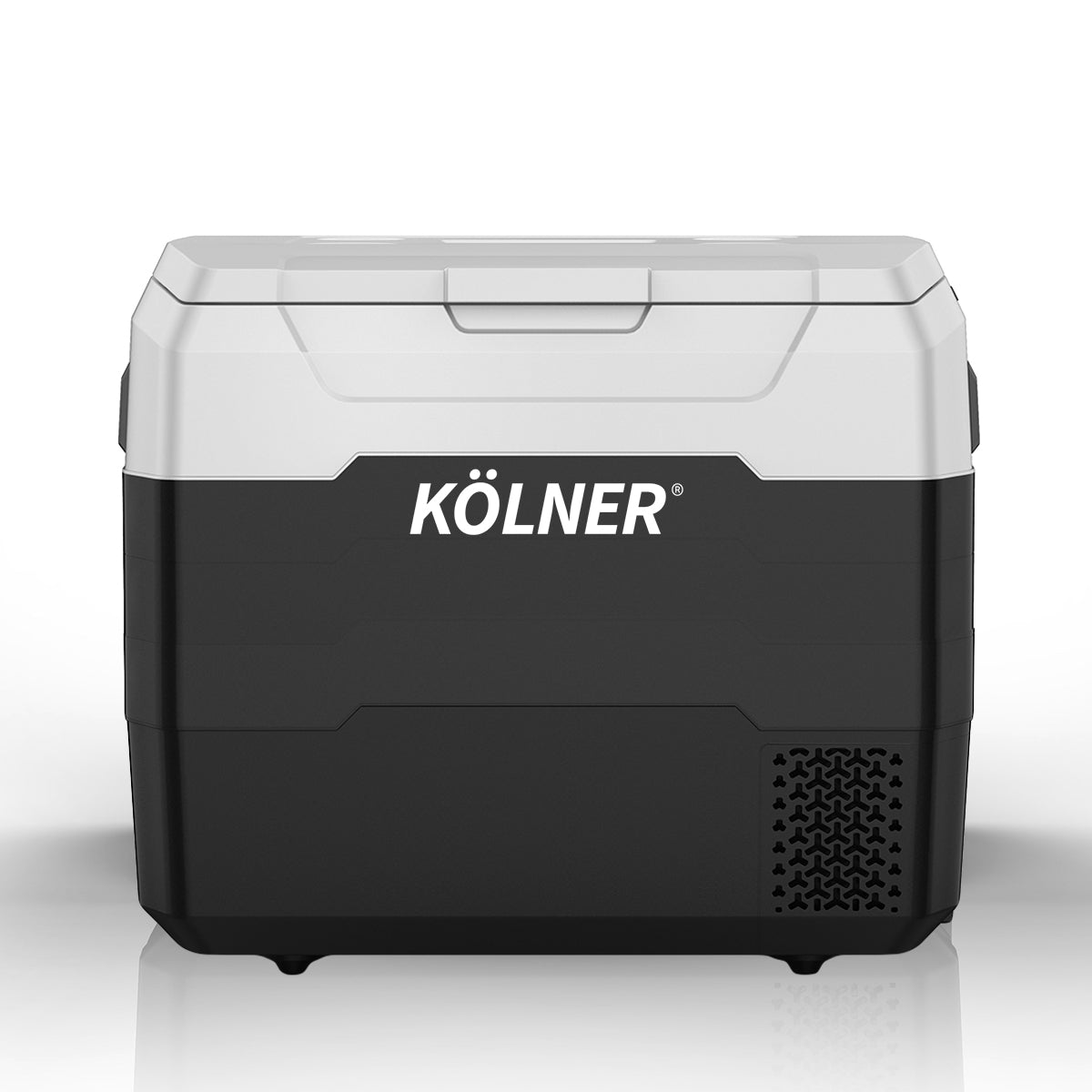 Kolner 50l Fridge Freezer Cooler 12/24/240v Camping Portable Refrigerator With Trolley - Black Does not apply