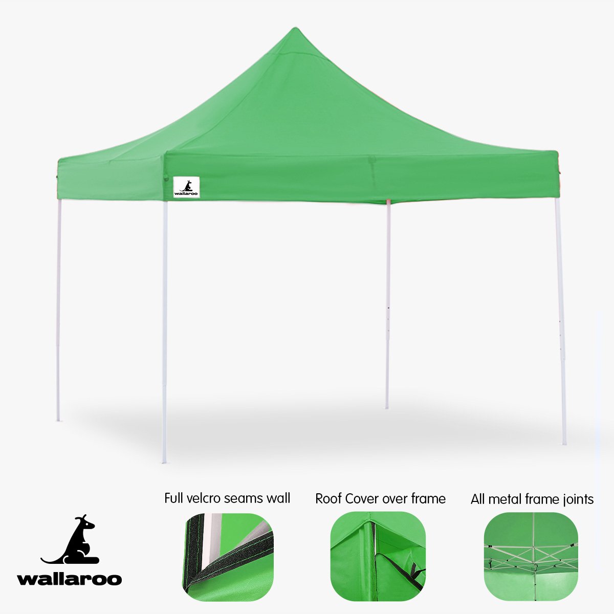 Wallaroo Gazebo Tent Marquee 3x3 Popup Outdoor - Green Wallaroo
