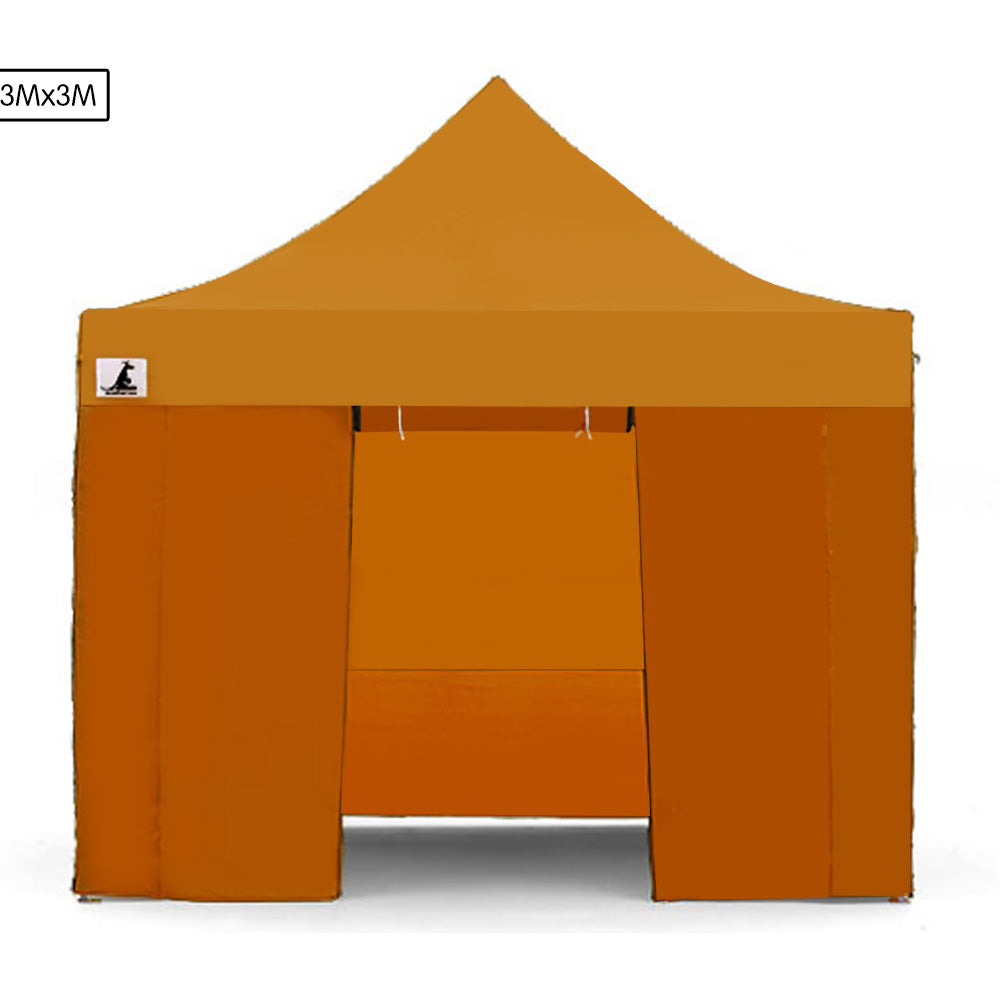 Wallaroo Gazebo Tent Marquee 3x3 PopUp Outdoor  - Orange Wallaroo