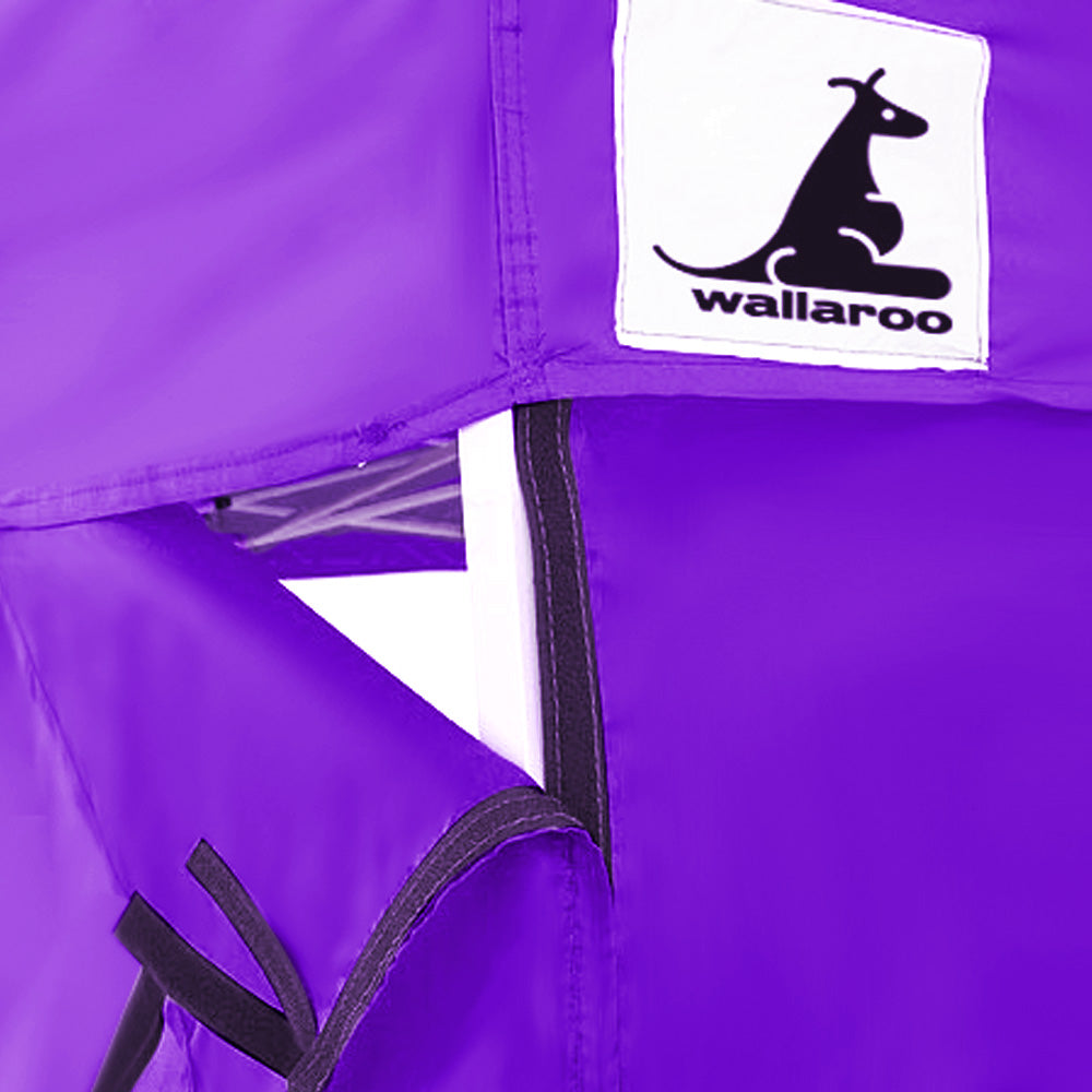 Wallaroo Gazebo Tent Marquee 3x3 PopUp Outdoor Purple Wallaroo