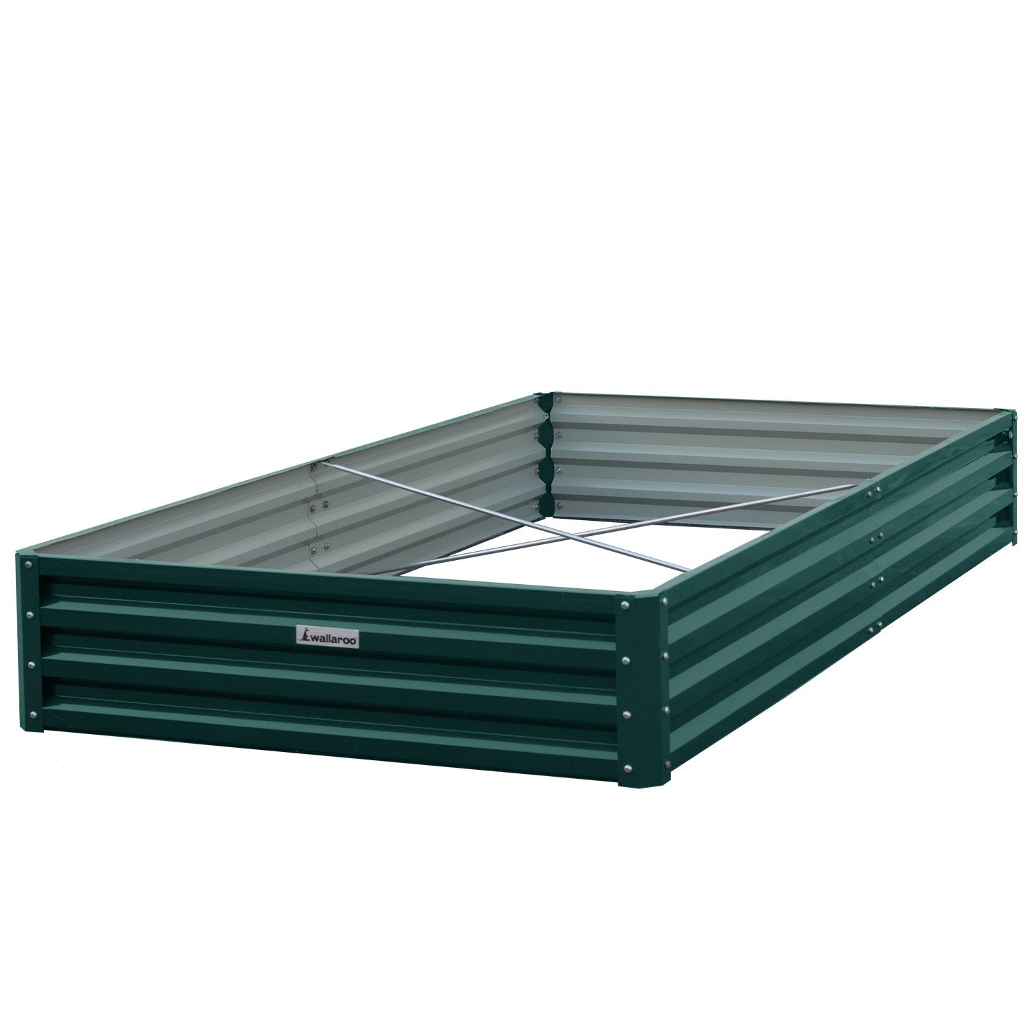 Wallaroo Garden Bed 240 x 120 x 30cm Galvanized Steel - Green Wallaroo