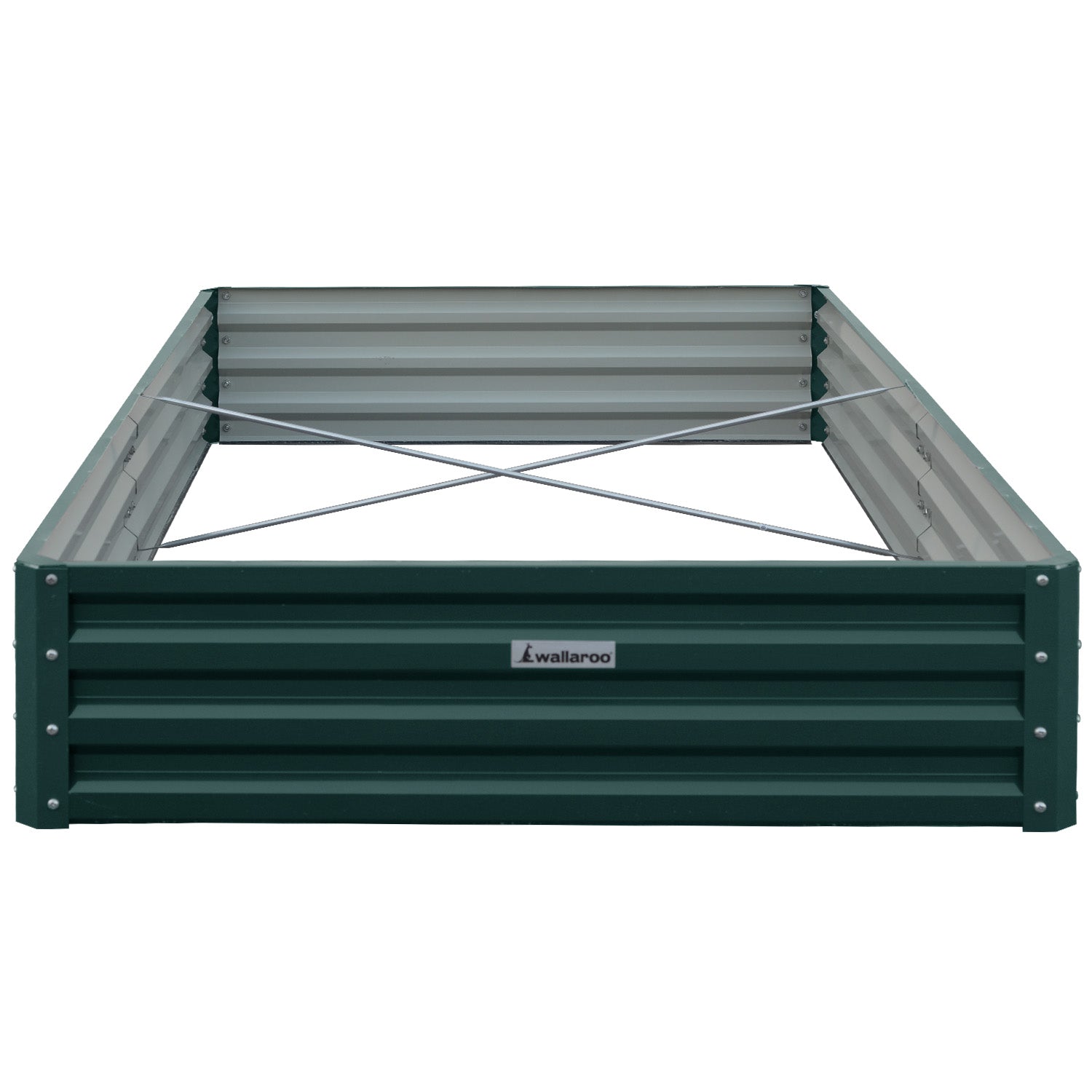 Wallaroo Garden Bed 240 x 120 x 30cm Galvanized Steel - Green Wallaroo