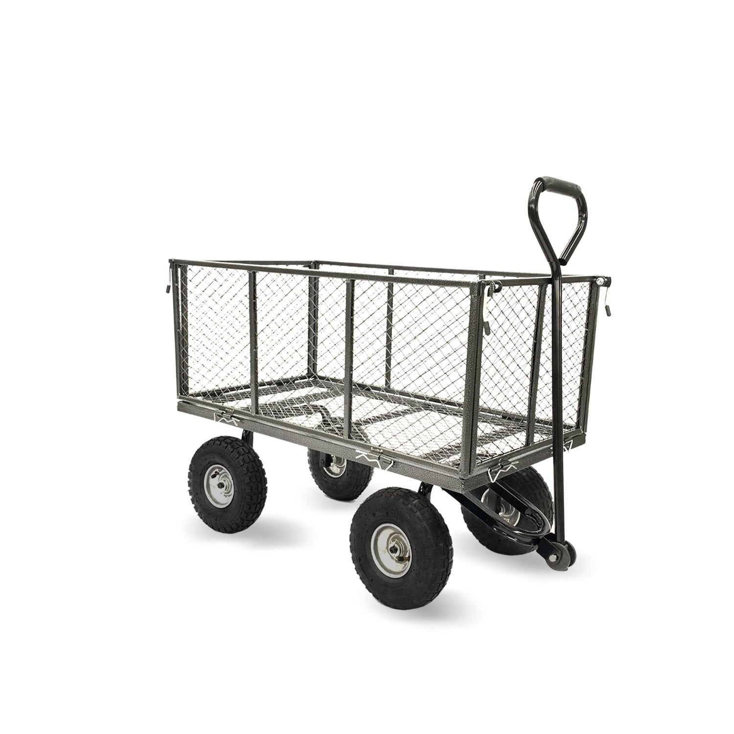 Wallaroo Steel Mesh Garden Trolley Cart - Hammer Grey Wallaroo