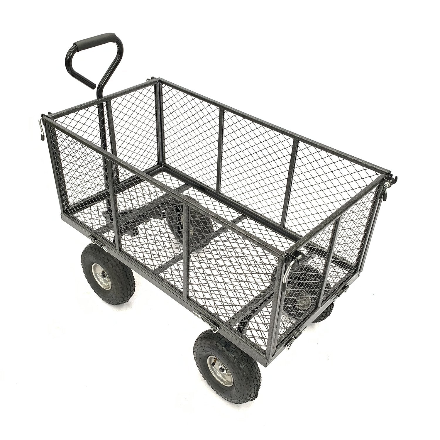 Wallaroo Steel Mesh Garden Trolley Cart - Hammer Grey Wallaroo