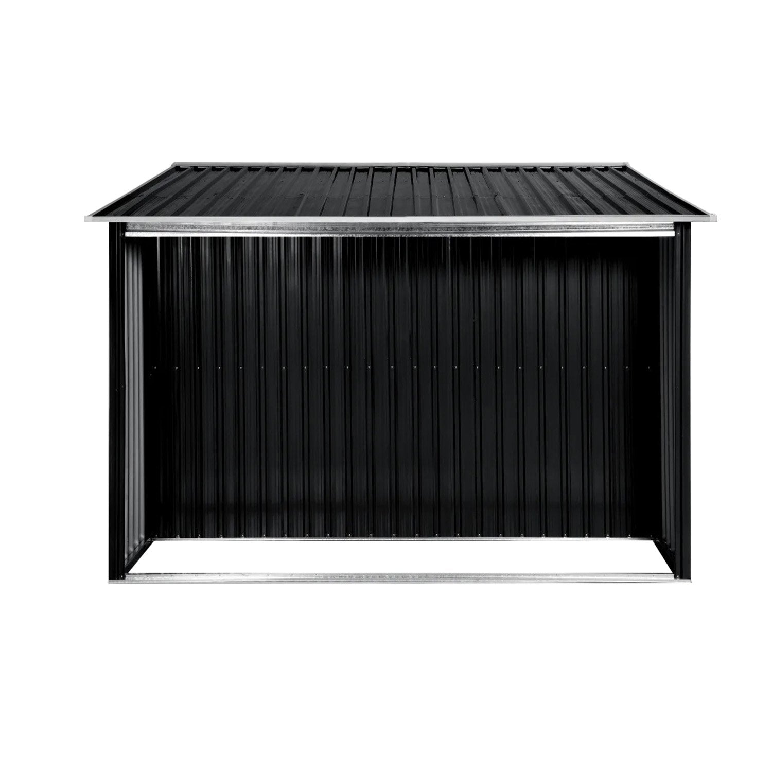 Wallaroo Garden Shed with Semi-Closed Storage 10*8FT - Black Wallaroo