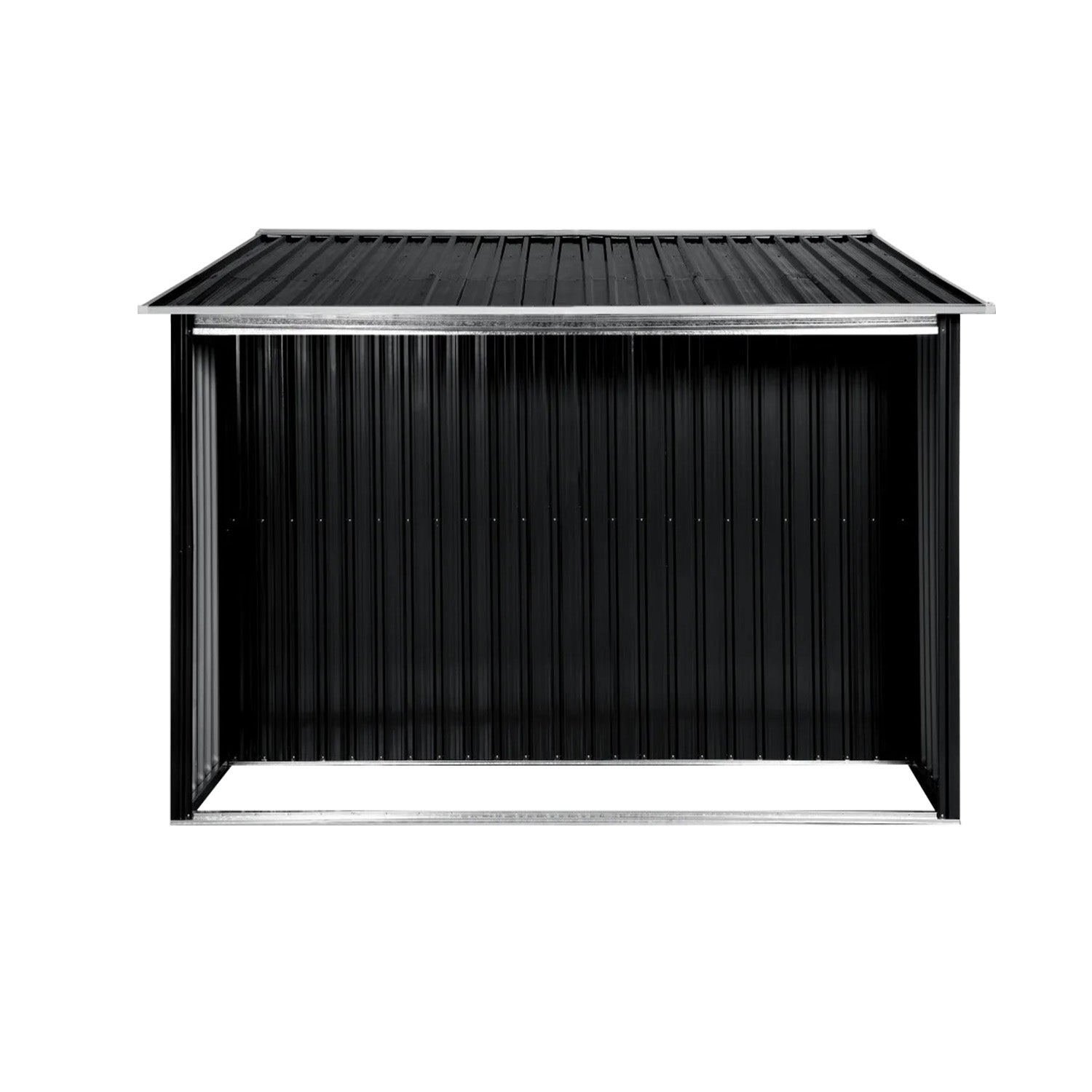 Wallaroo Garden Shed with Semi-Close Storage 6*8FT - Black Wallaroo