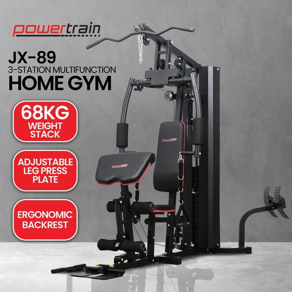 Powertrain Jx-89 Multi Station Home Gym 68kg Weight Cable Machine Does not apply