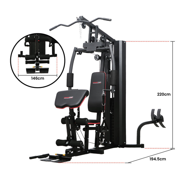 Powertrain Jx-89 Multi Station Home Gym 68kg Weight Cable Machine Does not apply