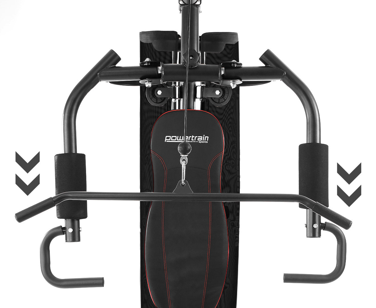 Powertrain Multi Station Home Gym With 68kg Weights Preacher Curl Pad Powertrain