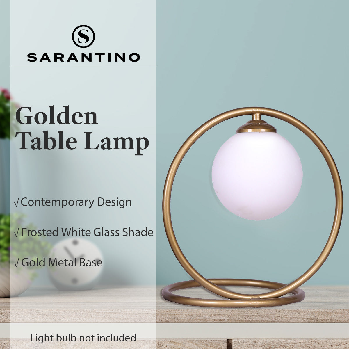 Sarantino Gold Metal Table Lamp Sarantino