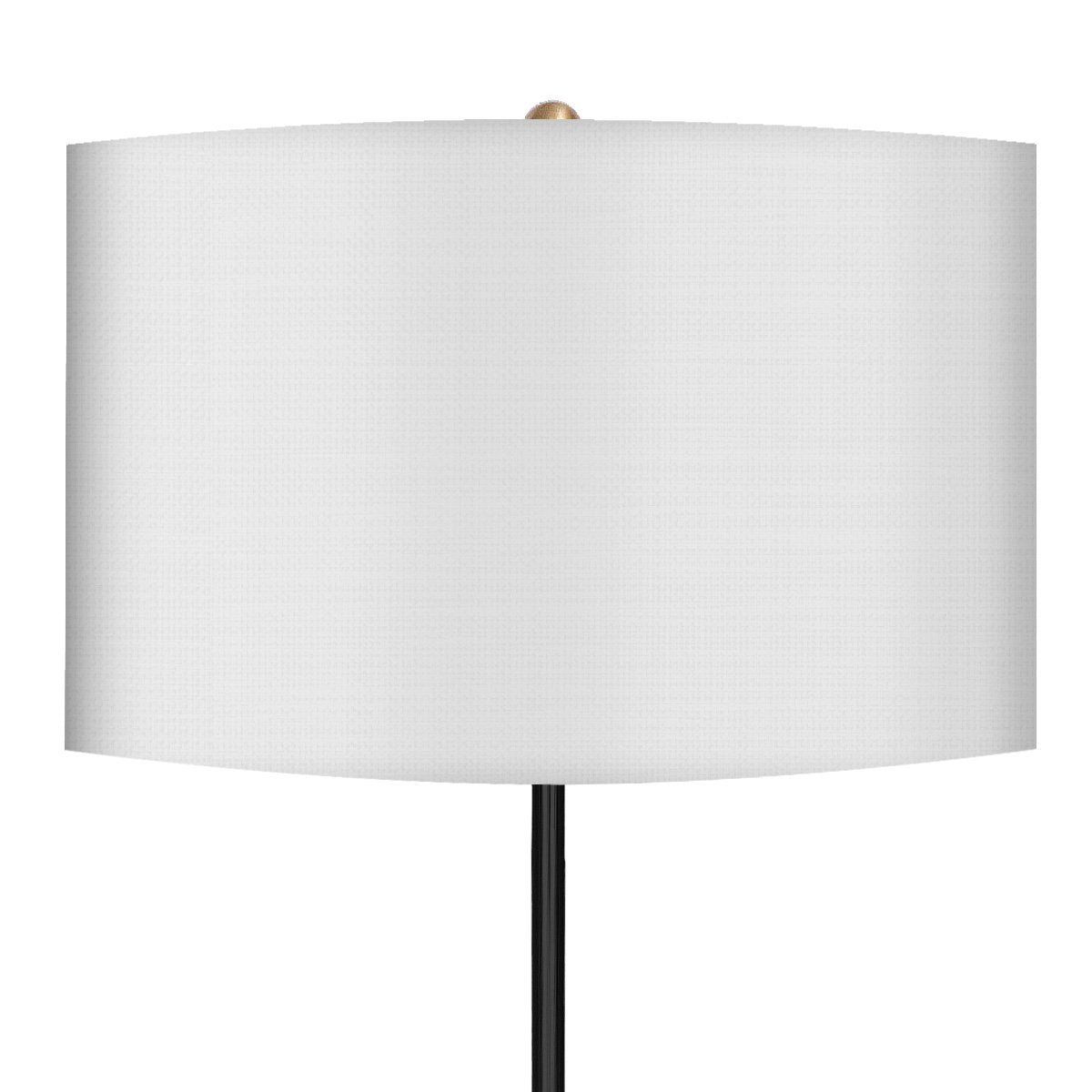 Sarantino Metal Floor Lamp Brushed Brass Finish with White Shade Sarantino