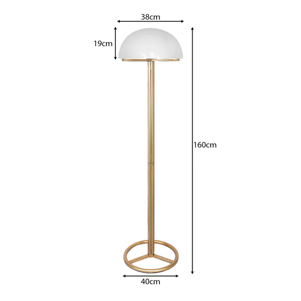 Sarantino Metal Floor Lamp with White Acrylic Shade by Sarantino Sarantino