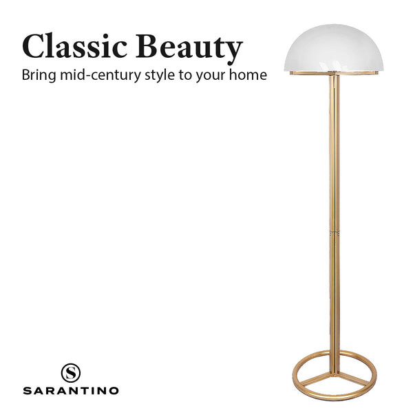 Sarantino Metal Floor Lamp with White Acrylic Shade by Sarantino Sarantino