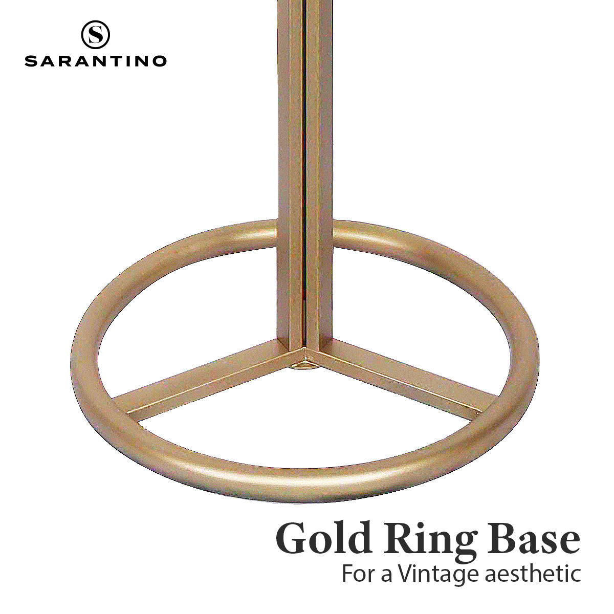 Sarantino Metal Floor Lamp with White Acrylic Shade by Sarantino Sarantino