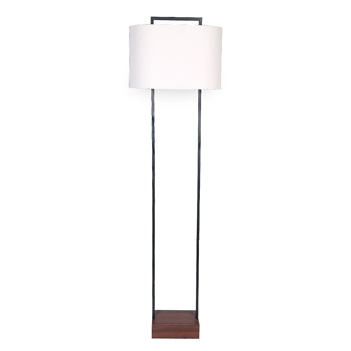 Sarantino Wood Floor Lamp in Cherry Finish Sarantino