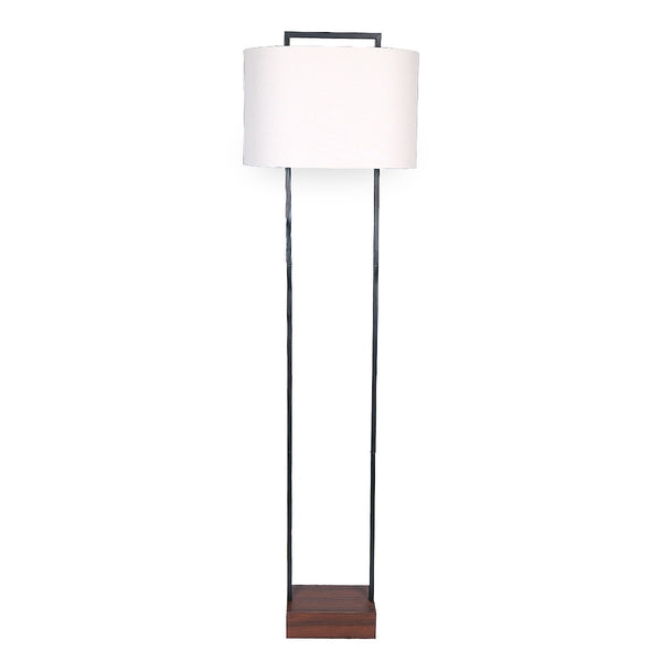 Sarantino Wood Floor Lamp in Cherry Finish Sarantino
