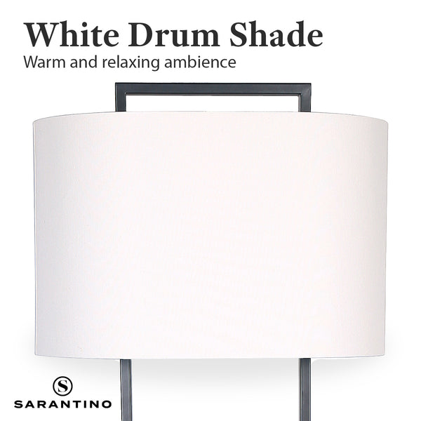 Sarantino Wood Floor Lamp in Cherry Finish Sarantino