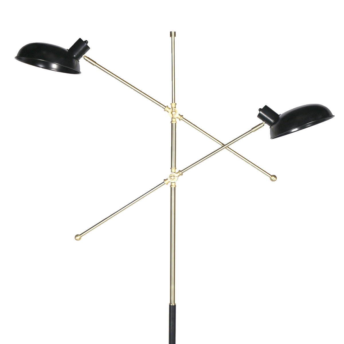 Sarantino Adjustable Two Light Lamp Black and Gold Finish Sarantino
