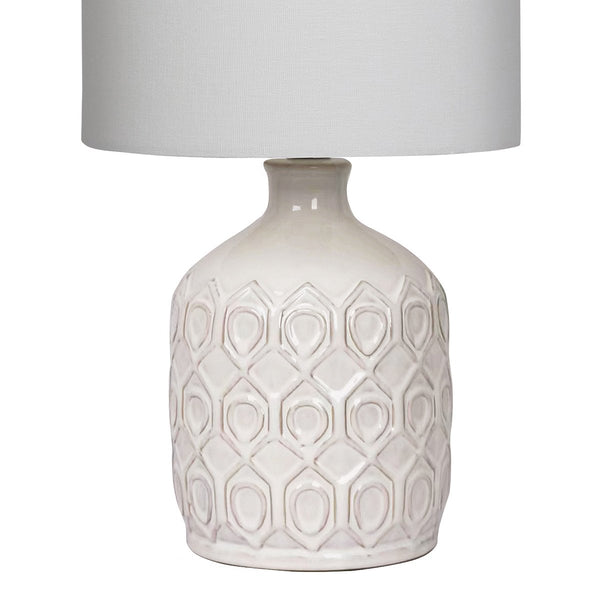 Sarantino Ceramic Table Lamp In Cream Sarantino