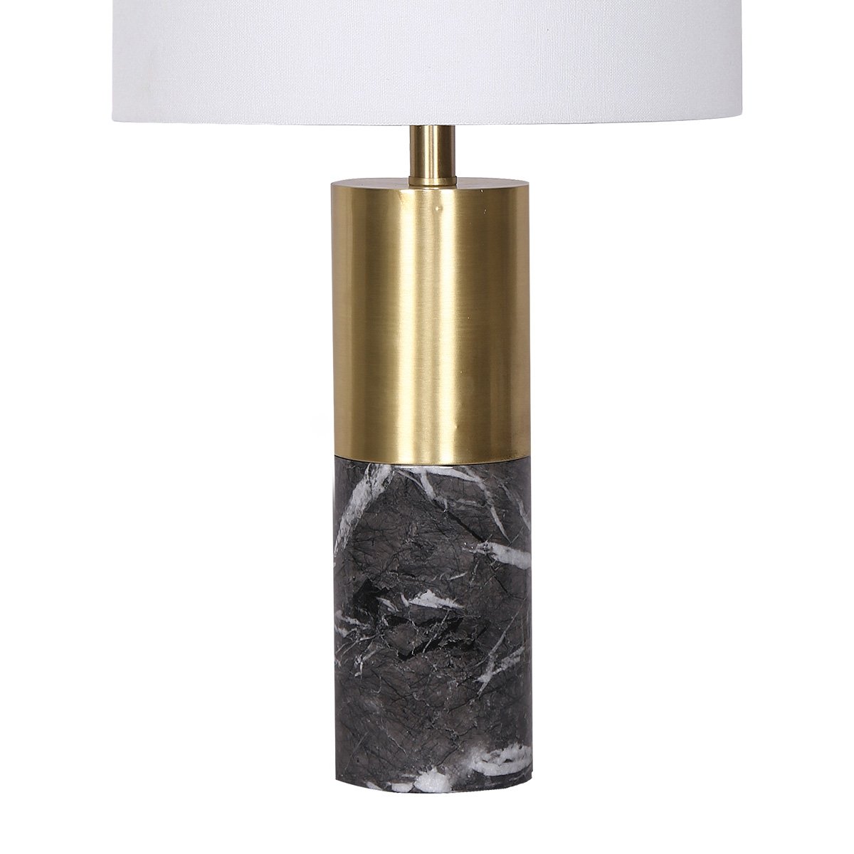 Sarantino Metal and Marble Table Lamp in Black Sarantino
