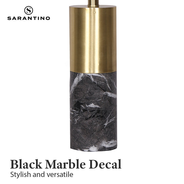 Sarantino Metal and Marble Table Lamp in Black Sarantino