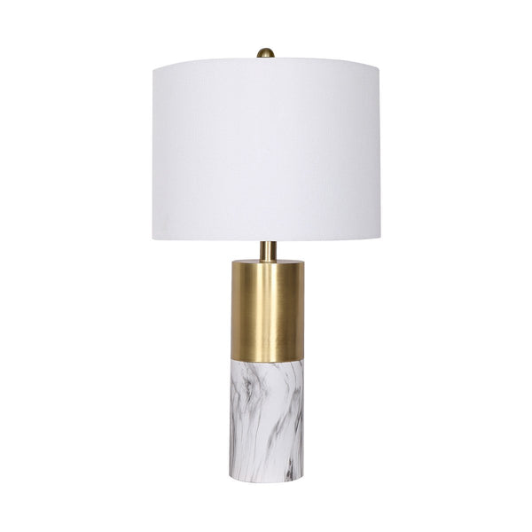 Sarantino Metal And Marble Table Lamp - White Sarantino