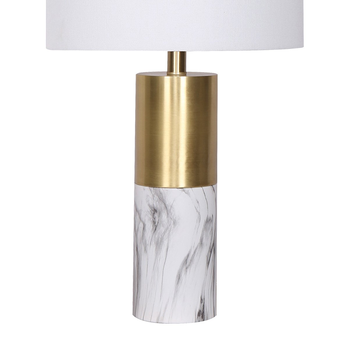 Sarantino Metal And Marble Table Lamp - White Sarantino