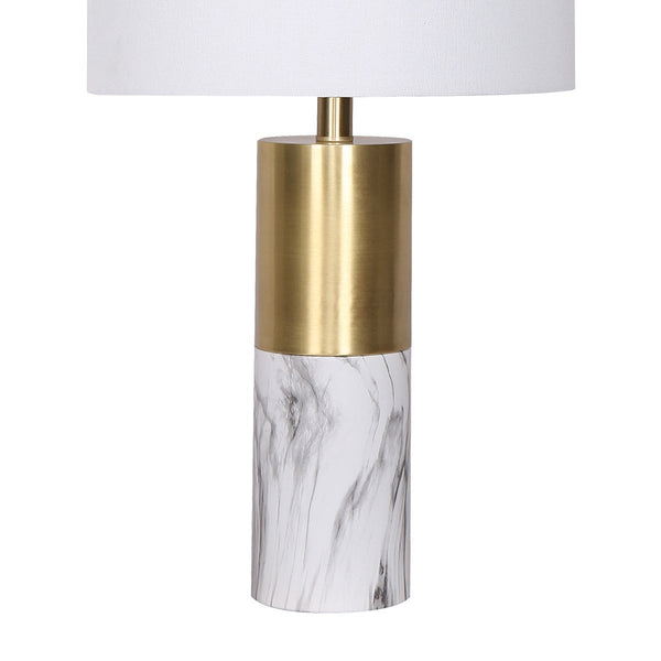 Sarantino Metal And Marble Table Lamp - White Sarantino