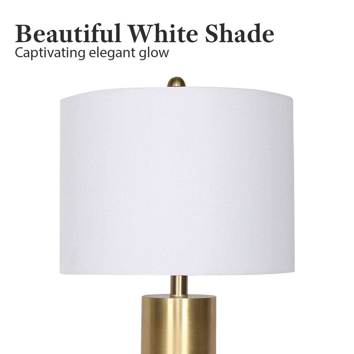 Sarantino Metal And Marble Table Lamp - White Sarantino