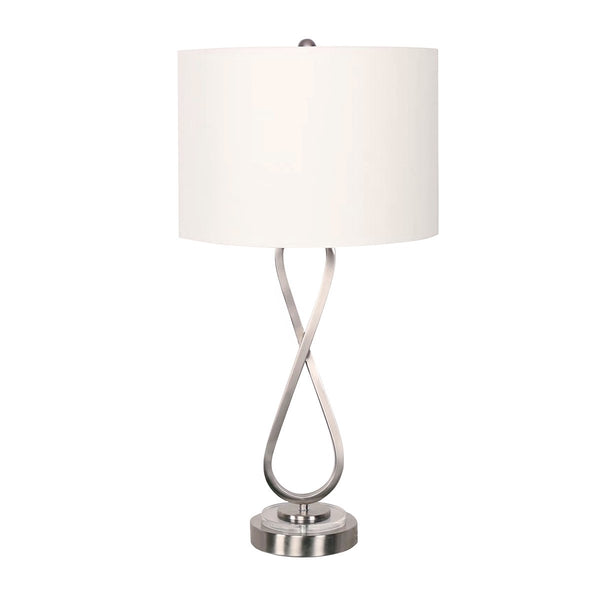 Sarantino Contemporary Table Lamp In Nickel Finish Sarantino
