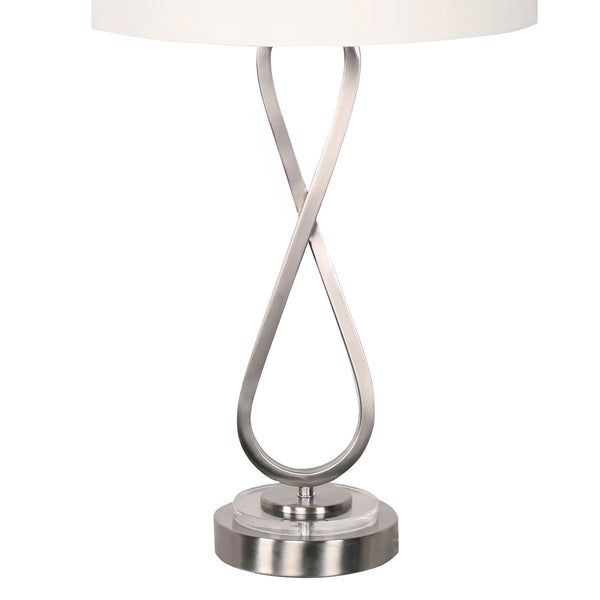 Sarantino Contemporary Table Lamp In Nickel Finish Sarantino