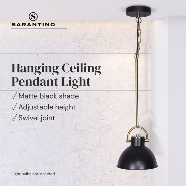 Sarantino Black and Gold Pendant Light Sarantino