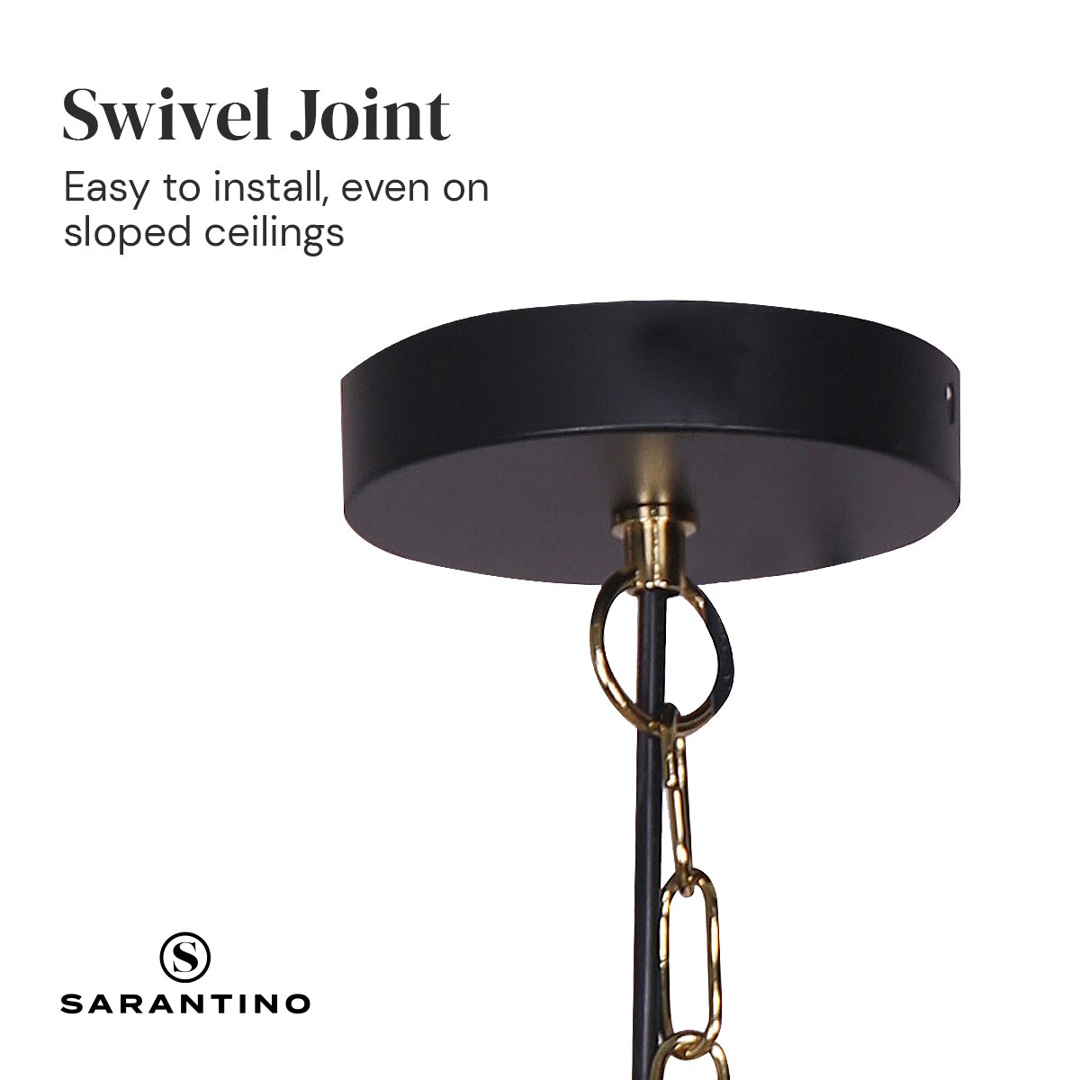 Sarantino Black and Gold Pendant Light Sarantino