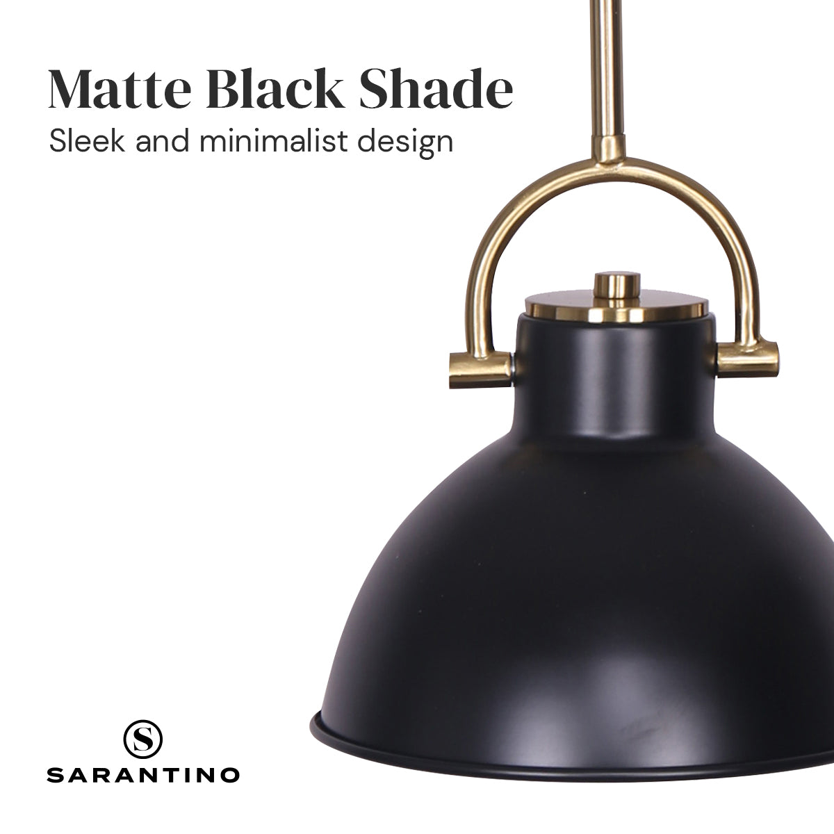 Sarantino Black and Gold Pendant Light Sarantino