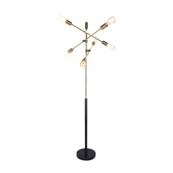 Sarantino 6-Light Metal Sputnik Floor Lamp Sarantino