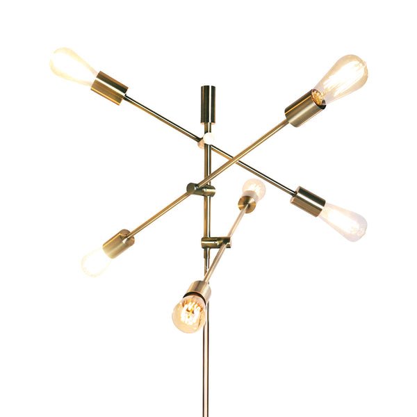 Sarantino 6-Light Metal Sputnik Floor Lamp Sarantino