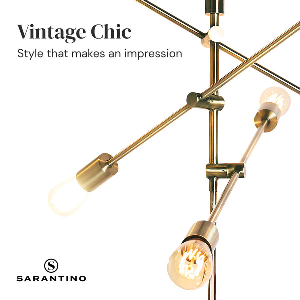 Sarantino 6-Light Metal Sputnik Floor Lamp Sarantino