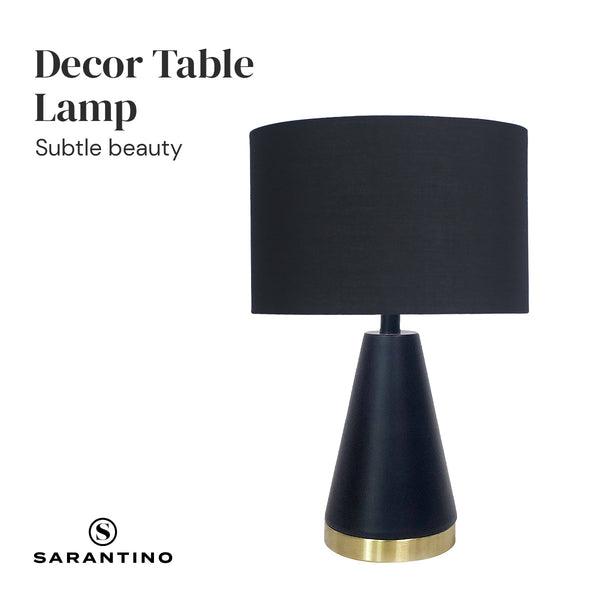 Sarantino Metal Table Lamp in Black and Gold Sarantino