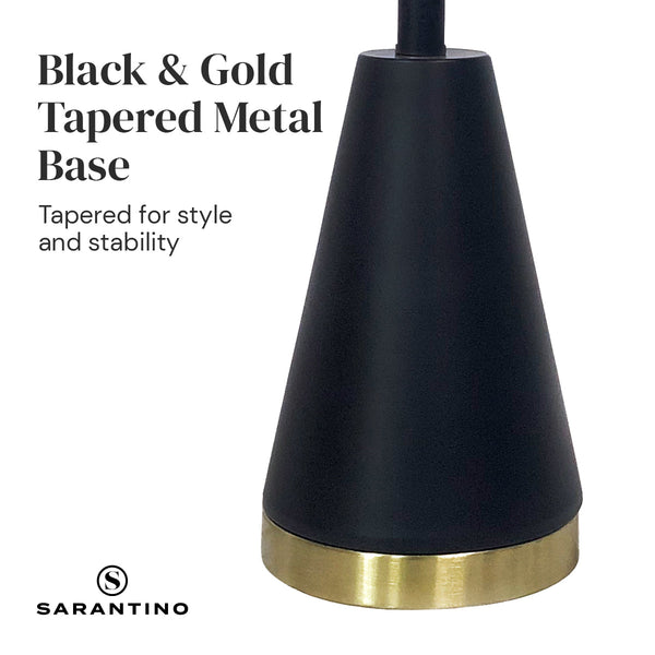 Sarantino Metal Table Lamp in Black and Gold Sarantino