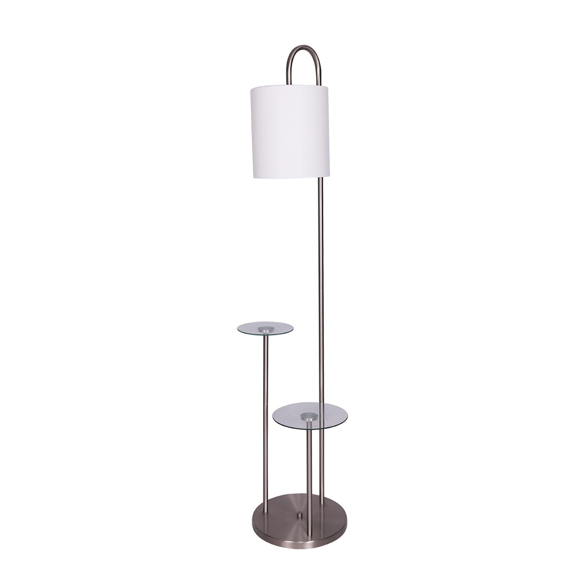 Sarantino Metal Floor Lamp with Glass Shelves Sarantino