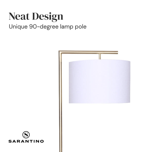 Sarantino 90-Degree Modern Arc Floor Lamp Sarantino