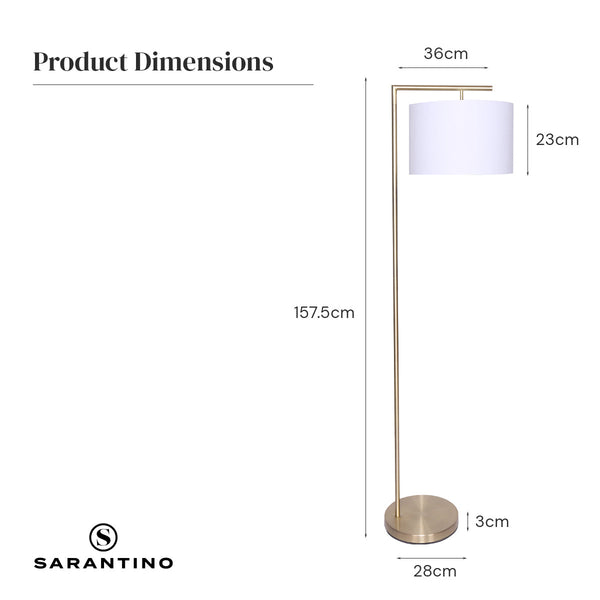 Sarantino 90-Degree Modern Arc Floor Lamp Sarantino