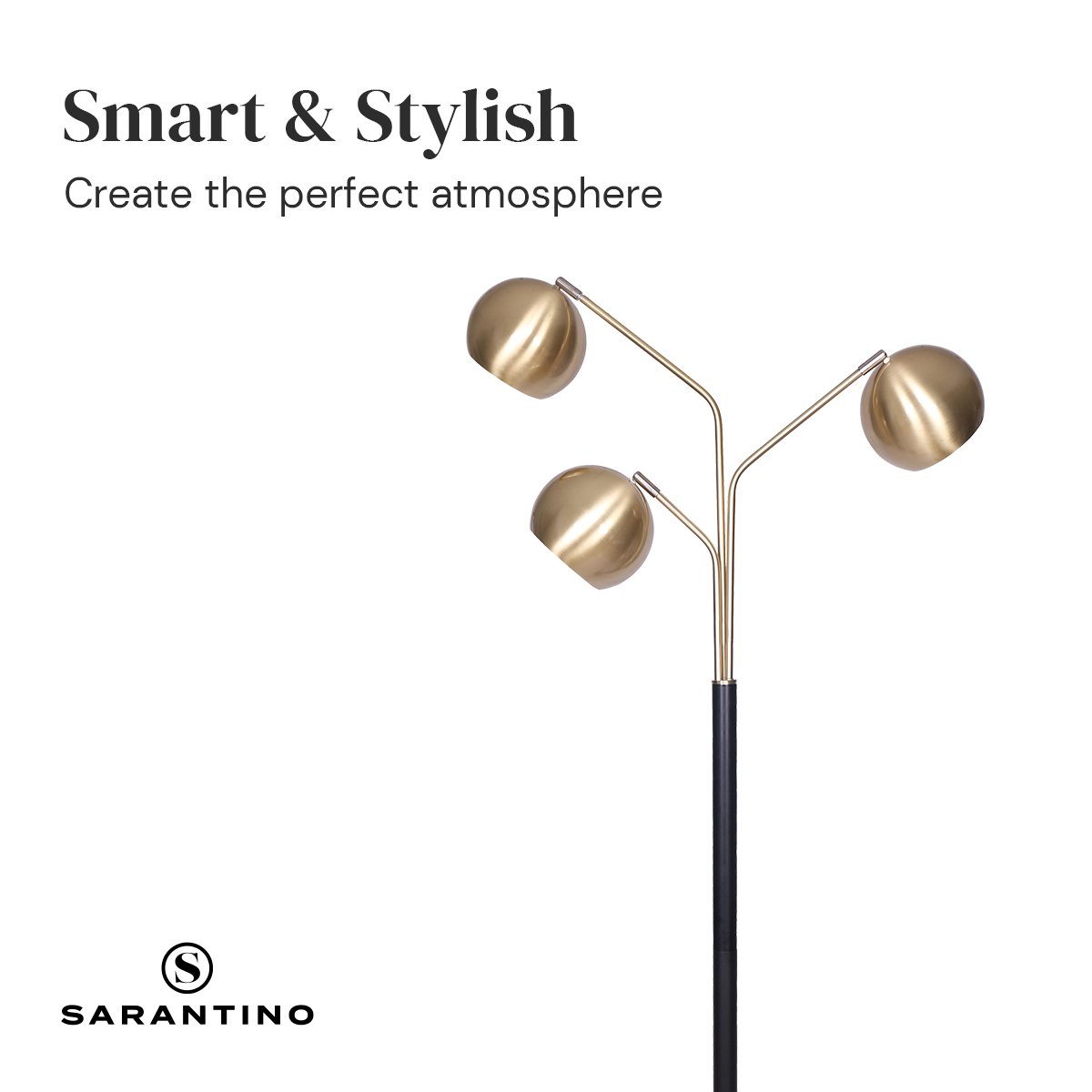 Sarantino Adjustable 3-Arm Arc Lamp Sarantino