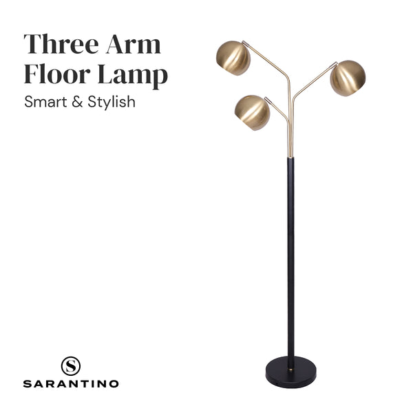 Sarantino Adjustable 3-Arm Arc Lamp Sarantino