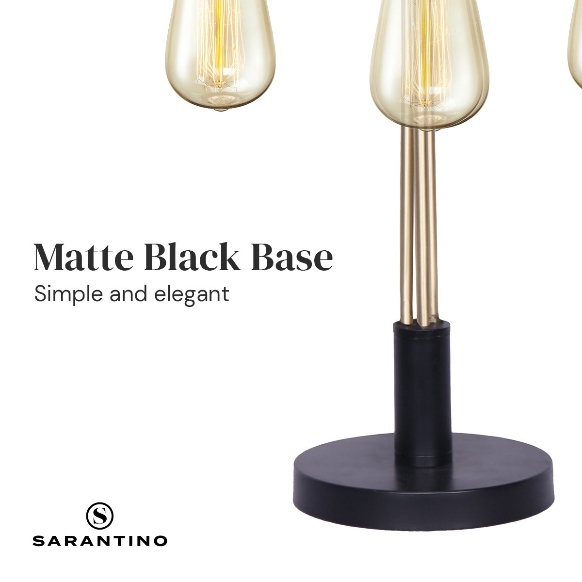 Sarantino Exposed Bulb Industrial Table Lamp Sarantino