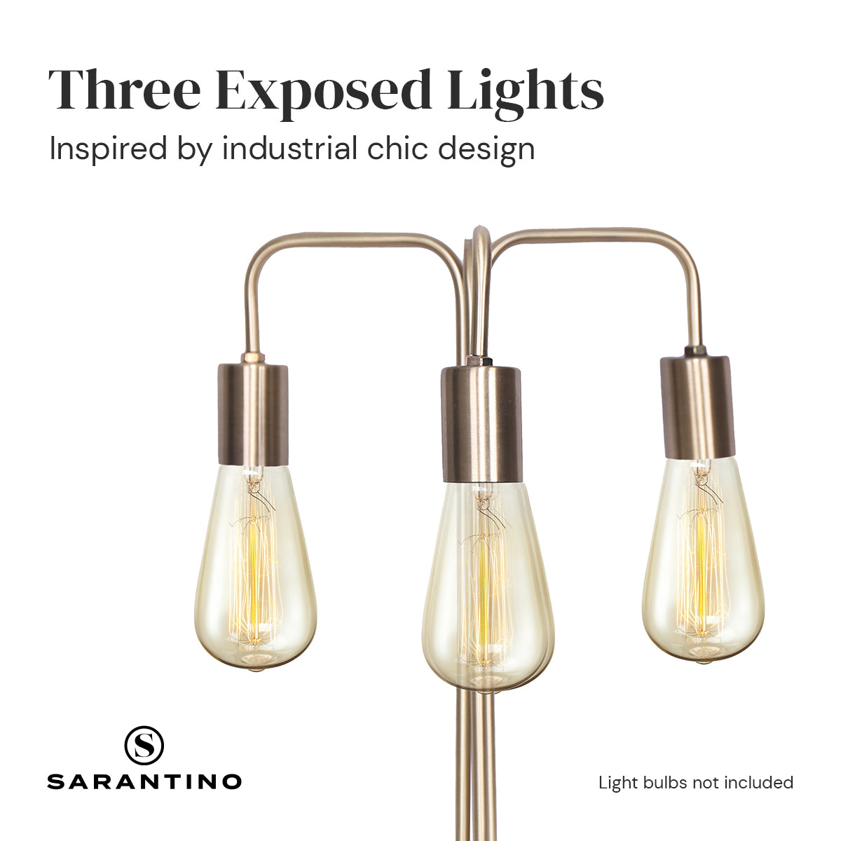 Sarantino Exposed Bulb Industrial Table Lamp Sarantino